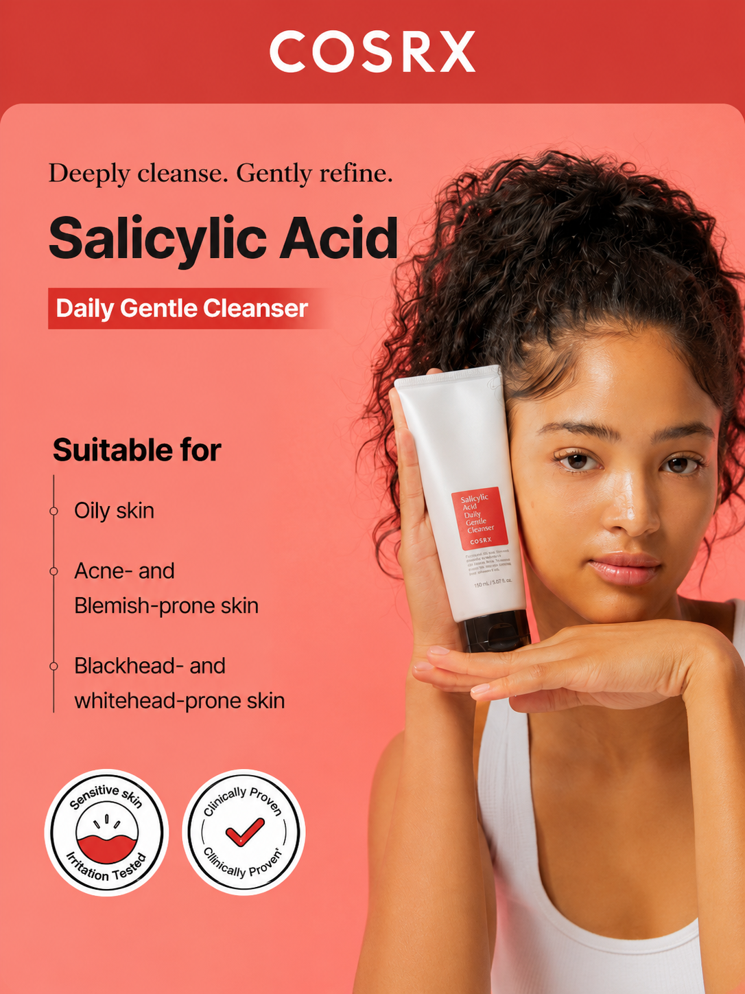 COSRX Salicylic Acid Daily Gentle Cleanser, 150 ml